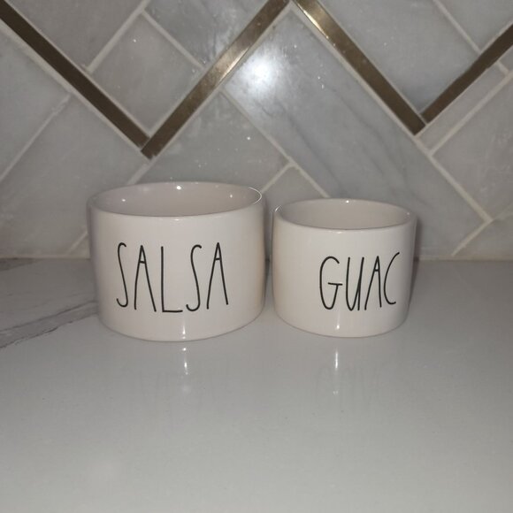 Rae Dunn Artisan Magenta Collection Gauc And Salsa Serving Bowl Set - Picture 5 of 5